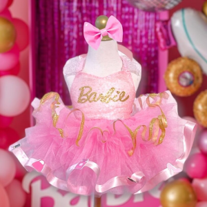 Store tutú estilo barbie con lentejuelas y abilazo